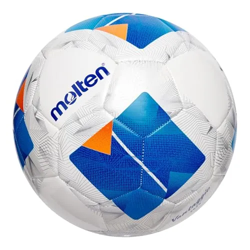 Molten Vantaggio 2000 Fußball, Premium-Trainingsball, Jugend-Matchball, 6 mm Unterlage, strapazierfähiges, strukturiertes PU-Leder, Größe 3, Jungen und Mädchen im Alter von 6–14 Jahren, gut sichtbares