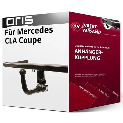 Oris Anhängerkupplung abnehmbar für Mercedes CLA Kombi (09.2019-heute) - Anhängerkupplung von Oris, abnehmbar und ohne Eintragung in die Fahrzeugpapiere, ideal für maximale Flexibilität beim Ziehen von Anhängern.
