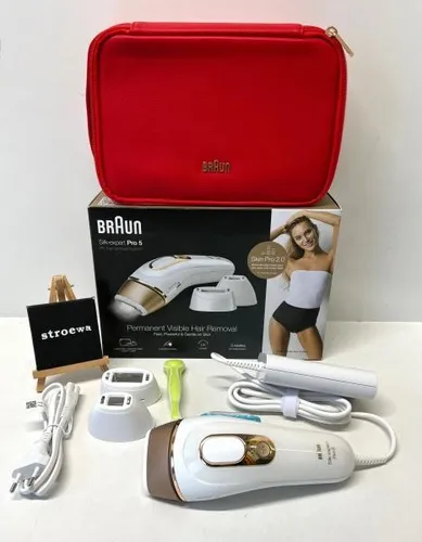 Braun IPL-Haarentferner IPL Silk Expert Pro 5 PL5262 - weiß/gold, sanfte und effektive Haarentfernung für langanhaltende Ergebnisse