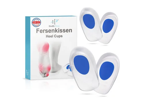 Health Press Fersenkissen Gel Einlegesohlen für Schuhe - Zubehör für Schuhe, dermatologisch getestet und empfohlen bei Fersensporn, bietet optimale Dämpfung und Entlastung für schmerzfreie Füße.