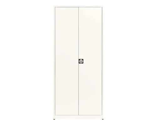Mauser Aktenschrank entero BF4-22 STG, abschließbar, 6OH, 95 x 220 x 42cm, weiß - Robuster Aktenschrank aus pulverbeschichtetem Stahl mit 5 höhenverstellbaren Fachböden und verstärkten Flügeltüren. Ideal für die sichere Aufbewahrung von Unterlagen. Made in Germany, Lieferung montiert.