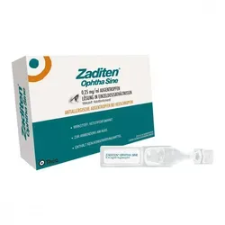 Zaditen Ophtha Sine Augentropfen 20 ST - Arzneimittel zur Linderung von juckenden, tränenden und geschwollenen Augen bei saisonalen Allergien. Ideal für Erwachsene und Kinder ab 3 Jahren.