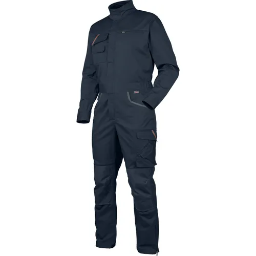Würth MODYF Arbeitsoverall Stretch X - Arbeitsoverall in Marineblau, ideal für Handwerker. Der moderne Blaumann bietet optimalen Tragekomfort durch elastische Materialien und eine lässige Passform.
