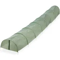 Folientunnel 5m - Gewächshaustunnel für Ihre Pflanzen - Gewächshäuser & Frühbeete, wasserdichter Folientunnel aus PE-Folie, ideal für den Anbau von Gemüse und Pflanzen, schützt vor Witterungseinflüssen.