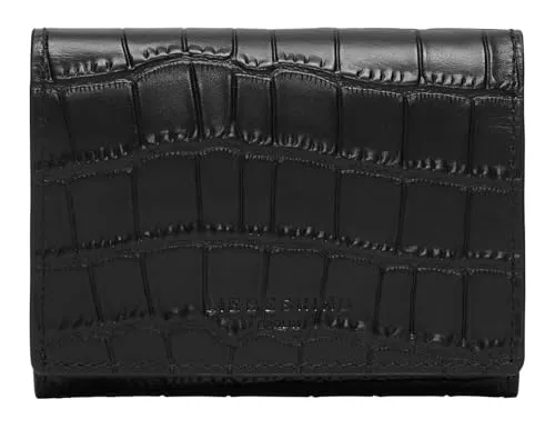 LIEBESKIND BERLIN LOU 2 New Croco Louisa Purse - Geldbörse für Damen mit RFID-Blockierung, stilvolles Design aus Leder in Schwarz, ideal für sicheres Aufbewahren von Karten und Bargeld.