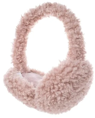 styleBREAKER Damen Ohrenschützer aus Teddyplüsch | Flauschige Earmuffs mit flexiblem Bügel | Warme Teddyfell Ohrenwärmer für Winter Spaziergänge und Freizeit, Farbe:Altrose