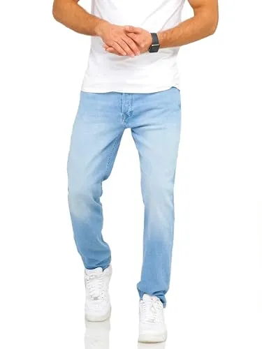 JACK & JONES Herren Jeans Mike ARIS Comfort Fit Denim - Bequeme Herren Jeans in Light Blue Denim, ideal für lässige und elegante Looks. Mit 5-Pocket-Verarbeitung und leichtem Used-Look für modernen Stil und hohen Tragekomfort.
