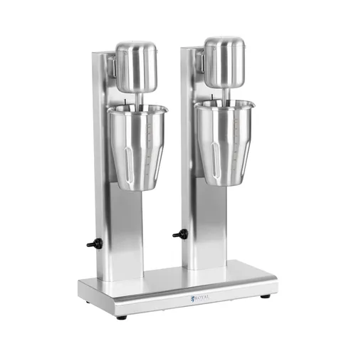 Royal Catering Cocktail Shaker Doppel-Milchshaker 2 x 1 l - Standmixer aus Edelstahl mit Hochleistungsmixer für perfekte Cocktails und Milchshakes, 15.000 U/min für schnelle Ergebnisse.