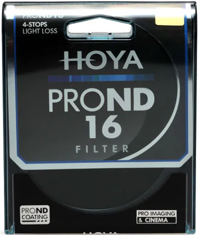 HOYA Graufilter Pro ND16 55mm - Kamera-Filter für kreative Fotografie, reduziert Licht um 4 Blendenstufen und ermöglicht längere Belichtungszeiten.