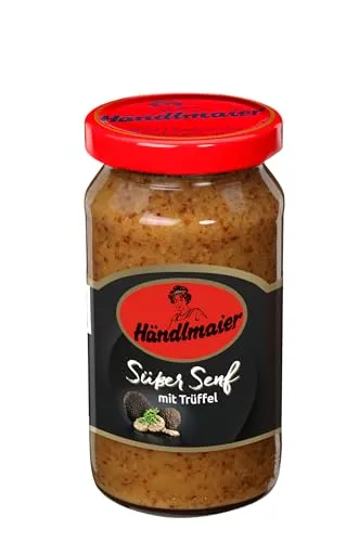 Händlmaier bayerischer süßer Senf mit Trüffel 200ml und Senfbeutel 10ml