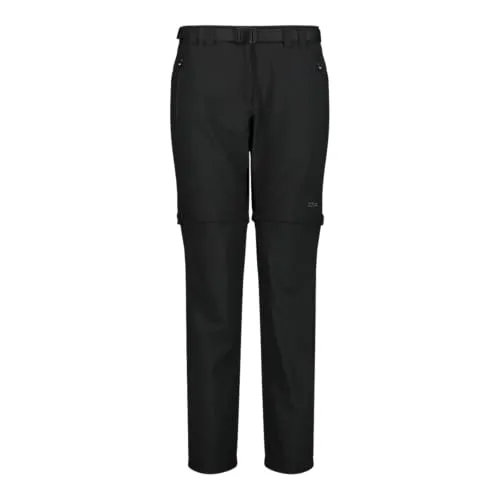 CMP Stretch-Zipp-Off-Hose für Damen - Schwarz, D44 - Wanderhose mit abzipbaren Beinen und CMP Dry Function-Technologie für trockenen Komfort bei Outdoor-Aktivitäten. Flexibel und praktisch für jedes Abenteuer.