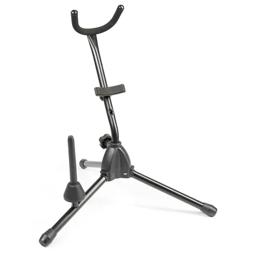 MUSIC STORE Stativ für Alt- und Tenorsaxophon mit Klarinettenkegel - Robustes Saxophonstativ für Alt- und Tenorsaxophone sowie Klarinetten. Mit schützenden Schaumstoffpolstern für maximalen Schutz der Instrumente beim Spielen und Lagern.