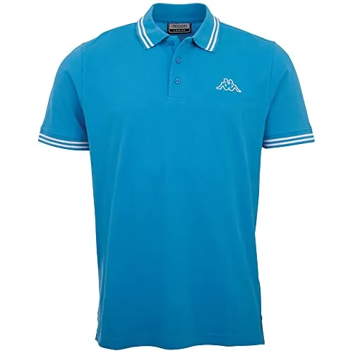 Kappa Herren Kurzarm Poloshirt STYLECODE: 709361 Aleot Men Poloshirt I Malibu Blue I L - Poloshirt von Kappa für Herren aus 100% Baumwolle, ideal für Sport & Freizeit. Hochwertige Piqué-Qualität mit modischer kurzer Knopfleiste und kleiner Logostickerei.