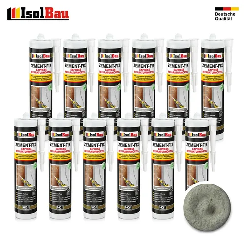 Reparaturmörtel Zement-Fix 12 x 300 ml Zementgrau Fugenmörtel Express Cement