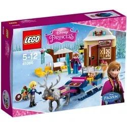 LEGO® Disney PrincessTM Annas und Kristoffs Schlittenabenteuer 41066 - Erlebe das Abenteuer mit Anna und Kristoff im Schlitten! Enthält Figuren, Schlitten und Handelsposten für kreative Spielfreude und unvergessliche Wintergeschichten.