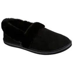Skechers Damen Cozy Campfire Team Toasty Slippers - Hausschuhe mit weichem Mikrofaser-Obermaterial und Kunstfell-Futter, ideal für gemütliche Abende und besten Komfort dank gepolstertem Memory Foam Fußbett.