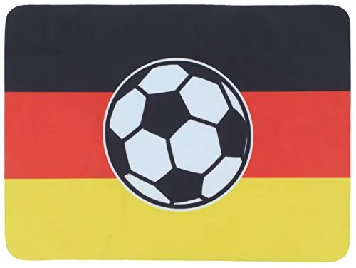 cooles Microfasertuch zum Brille putzen "Deutschlandfahne" mit Fußballprint - 17,5 x 22,5cm - waschbar