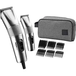 BaByliss Professioneller Haarschneider & Mini-Trimmer The Steel Edition 7755PE - Haar- & Bartschneidegeräte, präzise Schneideleistung mit hochwertigem Edelstahl für professionelle Ergebnisse zu Hause.