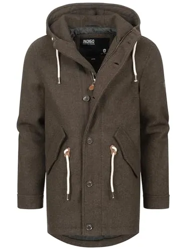 Indicode Winterjacke INChristof in Braun - Größe M - Funktionsjacke aus 90% Polyester und 10% Viskose, ideal für die kalte Saison 2023/2024, bietet Komfort und einen lässigen Look mit Regular Fit.