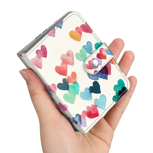 Fintie Mini Fotoalbum für 2x3 Zoll Filme - 52 Taschen kleine Alben für Fujifilm Instax Mini Sofortbildkamera/Polaroid Hi-Print Bilder, Kpop Fotokartenhalter Binder, Raining Hearts
