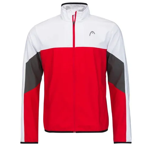 HEAD CLUB 22 Jacket Men - Rote Sportjacke in Größe S - Head Tennisbekleidung mit YKK Reißverschluss, elastischen Einfassungen und praktischen Reißverschlusstaschen für optimalen Tragekomfort beim Training.