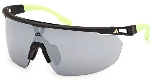 adidas eyewear SP0095 Mirror Cat. 3 + Spare Lens Cat. 1 - Fahrradbrille grau - Sportbrillen für Fahrradfahrer, vielseitig mit verspiegelter Wechselscheibe für optimale Sicht bei jedem Wetter.