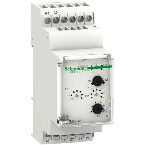 Schneider Electric Über- und Unterfrequenz RM35HZ21FM - Relais für Über- und Unterfrequenzschutz, sorgt für zuverlässige Sicherheit in elektrischen Anlagen und erhöht die Betriebssicherheit.