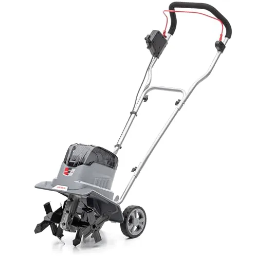 IKRA 36V Akku Bodenhacke IB-TC 36 - Flexibel und Leistungsstark - Motorhacken für effiziente Saatbeetvorbereitung mit zwei Arbeitsbreiten (19-30 cm) und bürstenlosem Motor für längere Laufzeiten. Ideal für kabellose Gartenarbeit, kompatibel mit Bosch 36V Akkus.