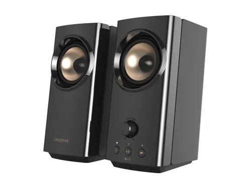 Creative T60 PC-Lautsprecher 2.0 - Bluetooth 5.0, 30 W Leistung für kraftvollen Sound, ideal für PC, PlayStation und mehr