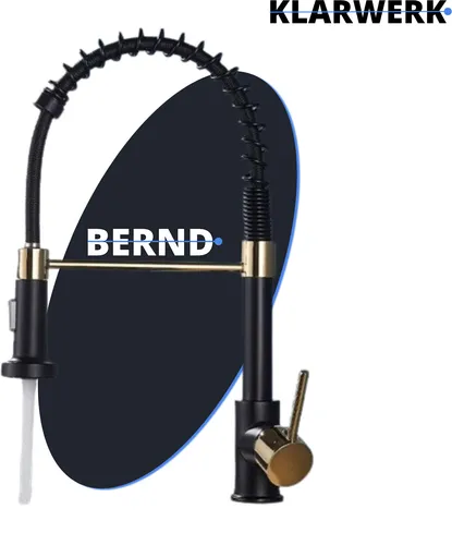 Bernd | Flexible Edelstahl Küchenarmatur mit 360° Drehung - Hochwertige Mischbatterie für Gastronomie und Zuhause, mit schwenkbarer Brause und Duschmodus per Knopfdruck, ideal für vielseitigen Einsatz.
