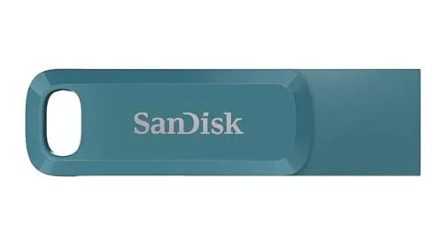 SanDisk 1 TB Ultra Dual USB 3.2 Stick - USB-Stick mit 1 TB, High-Speed USB 3.2 Gen1, perfekte Lesegeschwindigkeit von 400MB/s, kompatibel mit USB Type-C und Type-A für maximale Flexibilität.