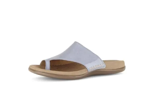 Gabor Damen Flip Flops, Frauen Zehentrenner,wechsel-Fussbett,breit,Hovercraft,atmungs-aktiv,sacchetto,weich,sportlich,Weiss,f,Sky,42 EU / 8 UK