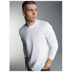 Trigema Herren Langarmshirt aus 100% Baumwolle - Tops, T-Shirts & Hemden für Herren, aus hochwertiger 100% Baumwolle für höchsten Tragekomfort und Atmungsaktivität.