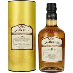 Edradour Ballechin 20 Jahre Bourbon Barrel Cask Strength 52,8% Vol. 0,7l - Seltene, stark getorfte Whisky-Abfüllung aus den Highlands, in 1st Fill Ex-Bourbon-Fässern gereift. Limitierte Auflage mit natürlicher Farbe und vollem Geschmackserlebnis.