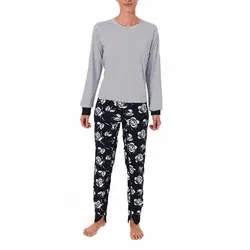 Normann Care Damen Pyjama Overall mit Reißverschluss - Bequemer Pflegeoverall mit langem Arm und Reißverschluss für einfachen Zugang. Aus 100% Baumwolle, ideal für den täglichen Einsatz und Maschinenwäsche geeignet.