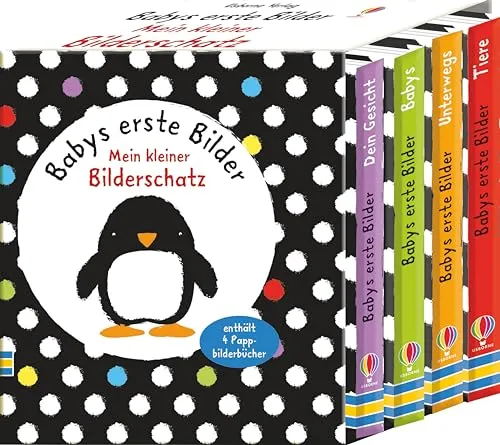 Babys erste Bilder: Mein kleiner Bilderschatz - Kinderbuch für Babys ab 1 Monat, fördert die frühkindliche Wahrnehmung mit bunten Bildern und liebevollen Texten.