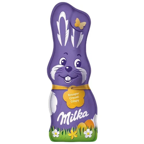 Milka Schmunzelhase Knusper aus zarter Alpenmilch Schokolade 95g