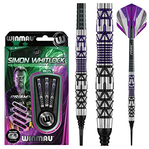 Winmau Simon Whitlock Softdart - Special Edition 22g - Soft-Dartpfeile, speziell entwickelt für Dartsport-Enthusiasten, die die Leidenschaft von Simon Whitlock teilen – ideal für präzises Spiel und hohe Treffsicherheit.