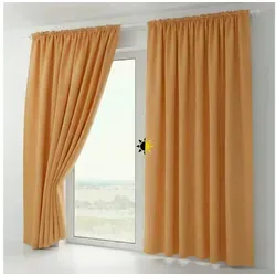 Beautex Verdunkelungsvorhang 2er Set - Orange Blackout Gardine mit Kräuselband - Hochwertige Verdunkelungsgardinen im praktischen 2er Set, ideal für eine angenehme Raumverdunkelung. Maße: 140 cm x 225 cm, pflegeleicht bis 30 Grad waschbar.