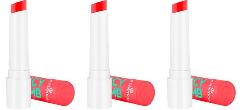Essence Lippenbalsam JUICY BOMB GLOSSY BUTTER BALM, 3-tlg., für weiche, glänzende Lippen