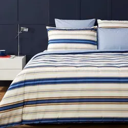 Tommy Hilfiger Bettwäsche-Garnitur Landscape Ocean 200x200 + 2x80x80 - Bettwäsche-Set aus 100% Baumwolle, feuchtigkeitsregulierend und atmungsaktiv. Die Wendeoptik ermöglicht abwechslungsreiche Träume in stilvollem Design.