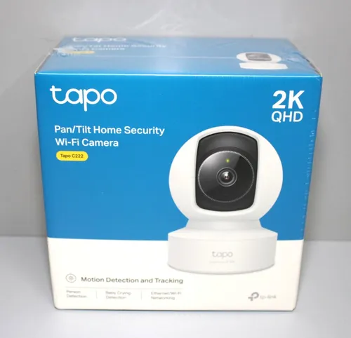 Tapo C222 360° WLAN Überwachungskamera - Überwachungskamera mit 2K 4MP Auflösung, 360° Sichtfeld und intelligenter Bewegungsverfolgung - ideal für Sicherheit zu Hause.