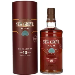 New Grove 10 Jahre Old Tradition Rum 0,7 l - Mauritius - Rum, 10 Jahre gereift in Cognac-Fässern aus französischer Eiche, bietet ein einzigartiges Aroma und ist perfekt für Genießer.