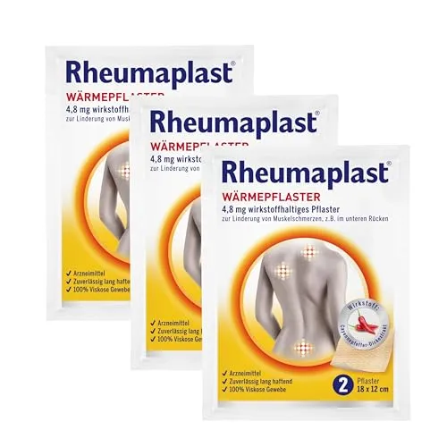 3er Pack - Hansaplast Rheumaplast/Wärmepflaster, 2 Stück (18 x 12 cm)