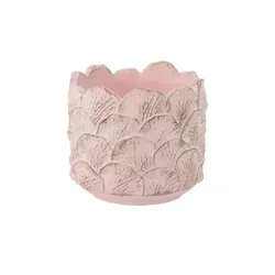 Übertopf   , rosa/pink , Zement , Maße (cm): B: 14 H: 13