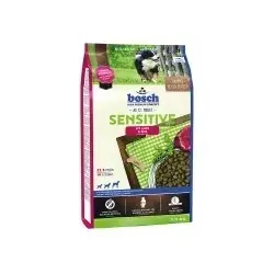 Bosch 44047 Hundefutter Sensitive Lamm und Reis 15 kg - Hochwertiges Hundefutter für sensible Hunde, gut verträglich und verdaulich, fördert gesunde Haut und glänzendes Fell.