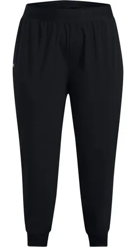 Under Armour Damen Jogginghose Ua Rival Hi Rise Woven Pant - Bequeme Trainingshose für Frauen in Schwarz, ideal für Sport und Freizeit. Aus hochwertiger Baumwolle mit einer Schrittlänge von 81 cm für optimalen Komfort.