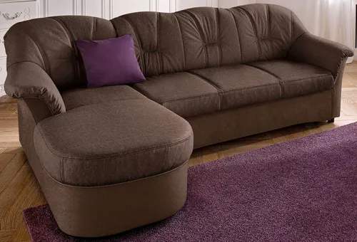 DOMO collection Ecksofa FLORES Schlafsofa, 233x142x86 cm, L-Form, whlw. mit Bettfunktion, whlw. mit Federkern