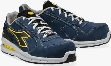 Utility Diadora Arbeitsschuh Run Net Airbox Low S3 Src Blue Cosmos - Blau - 41 - Niedriger Sicherheitsschuh S3 aus wasserabweisendem Wildleder mit atmungsaktivem Net Breathing System. Highlights: Aluminiumkappe 200J, atmungsaktives Nylonfutter und herausnehmbare Einlegesohle für optimalen Komfort.
