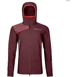 Ortovox Pala Hooded Damen Outdoorjacke - Rot - XS - Funktionsjacke für Damen, wind- und wasserabweisend, ideal für Outdoor-Aktivitäten und vielseitigen Einsatz.